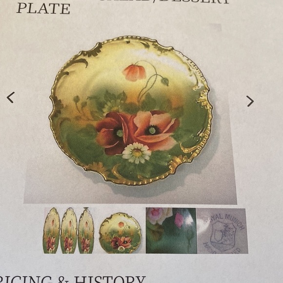 Vintage Bavaria Royal Munich Hand Painted Daisies & Poppies Signed Feuillet - Picture 7 of 15